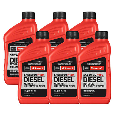 Motorcraft OEM Full Synthetic Diesel Motor Oil SAE 5W-30 F-150 -6 Quart