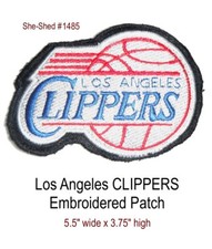NBA Patch Los Angeles CLIPPERS Embroidered 5.5" x 3.5" Sew On Patch Basketball