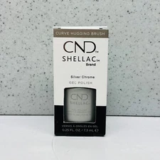 CND Shellac UV LED Gel Nail Polish - Silver Chrome #40532
