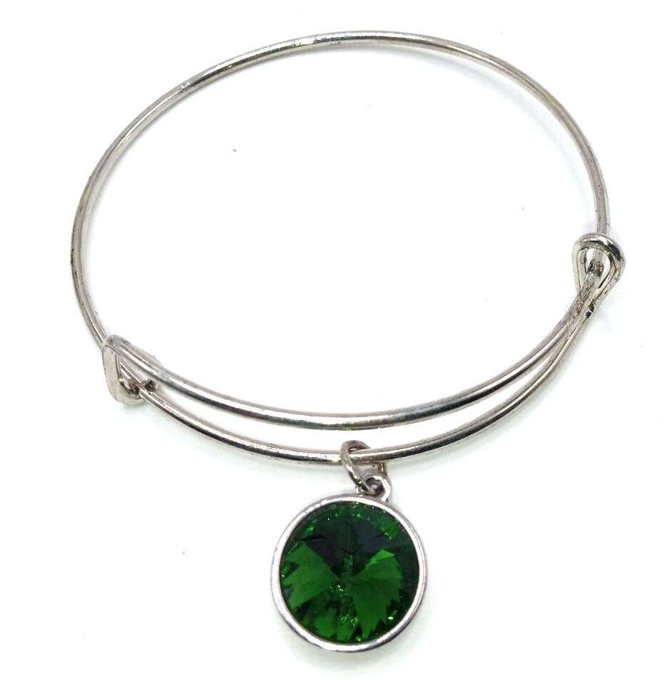 Vintage Silver Tone Charms Stackable Bangle Brace… - image 6