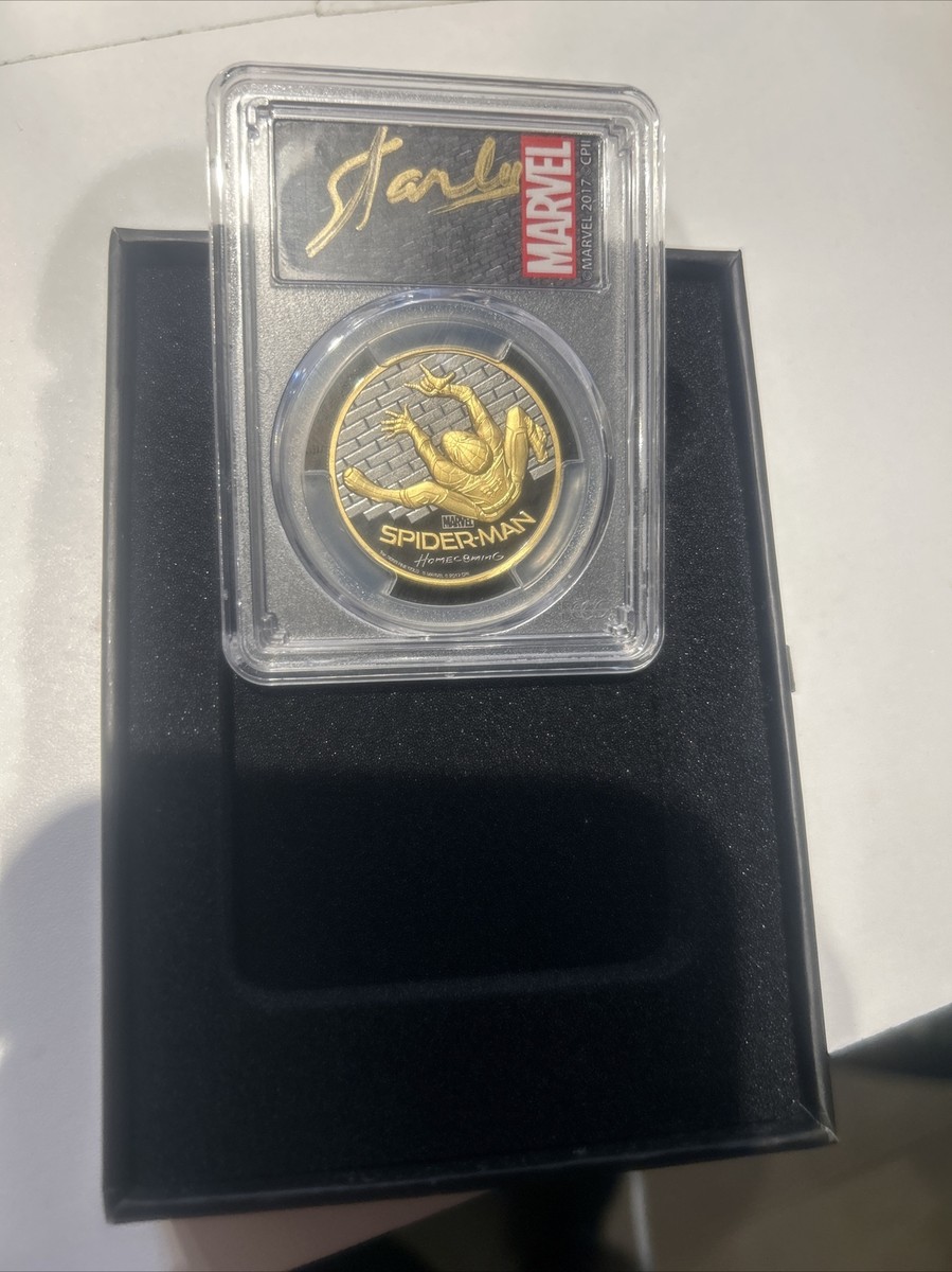 2017 Marvel Spider-Man Homecoming 1oz Gold PCGS PR69DCAM Stan Lee
