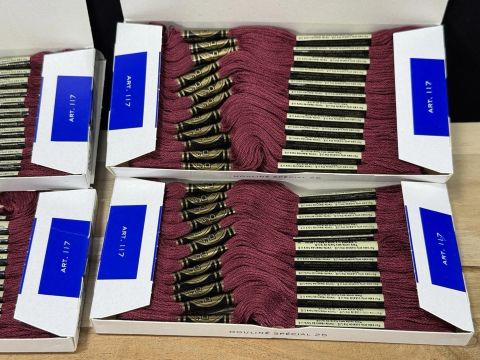 ✅ 6 Boxes ✅NEW ✅DMC 25 EMBROIDERY FLOSS ✅MOULINE ✅FRANCE ✅100% COTTON ✅#902 - Image 2 of 4
