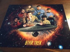 Star Trek Foto 8x10 handsigniert von Kirk und Spock