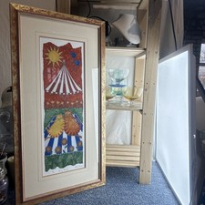 Helen Rhodes Cat Print 'Hanky Panky Framed Limited Edition