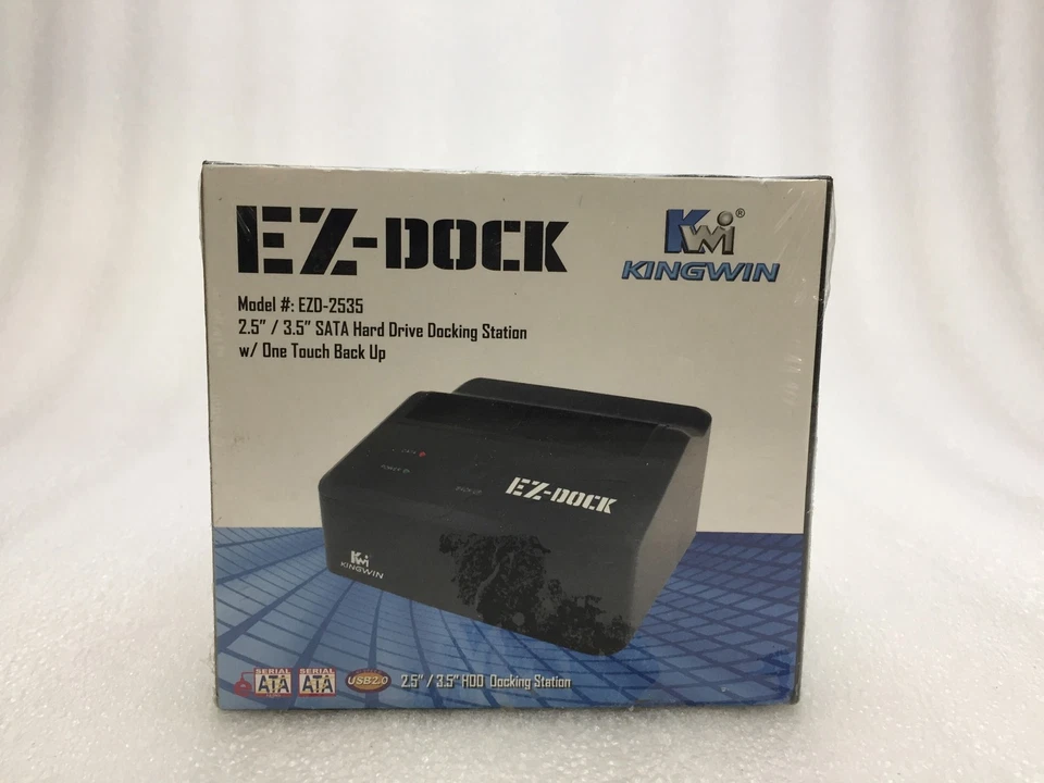 New Kingwin EZD-2535 EZ-Dock 2.5-Inch/3.5-Inch SATA Hard Drive Dock Sealed Box - Image 2 of 4