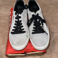 Puma  Clyde  Suede Classic Sneakers Gray with Black Laces Vantage Size 11:5 Mens