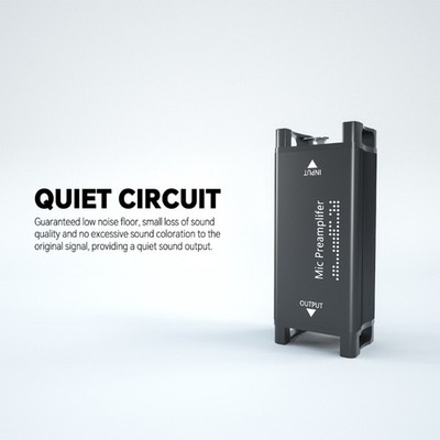 25dB Mic Preamplifier Auditory Booster For Dynamic And Ribbon Microphones Preamp