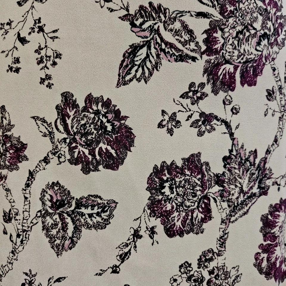 Falda Floral Courtenay Vintage Años 90 Púrpura y Marrón Talla 12 Femenina Oscura Academia Foto 3 de 4