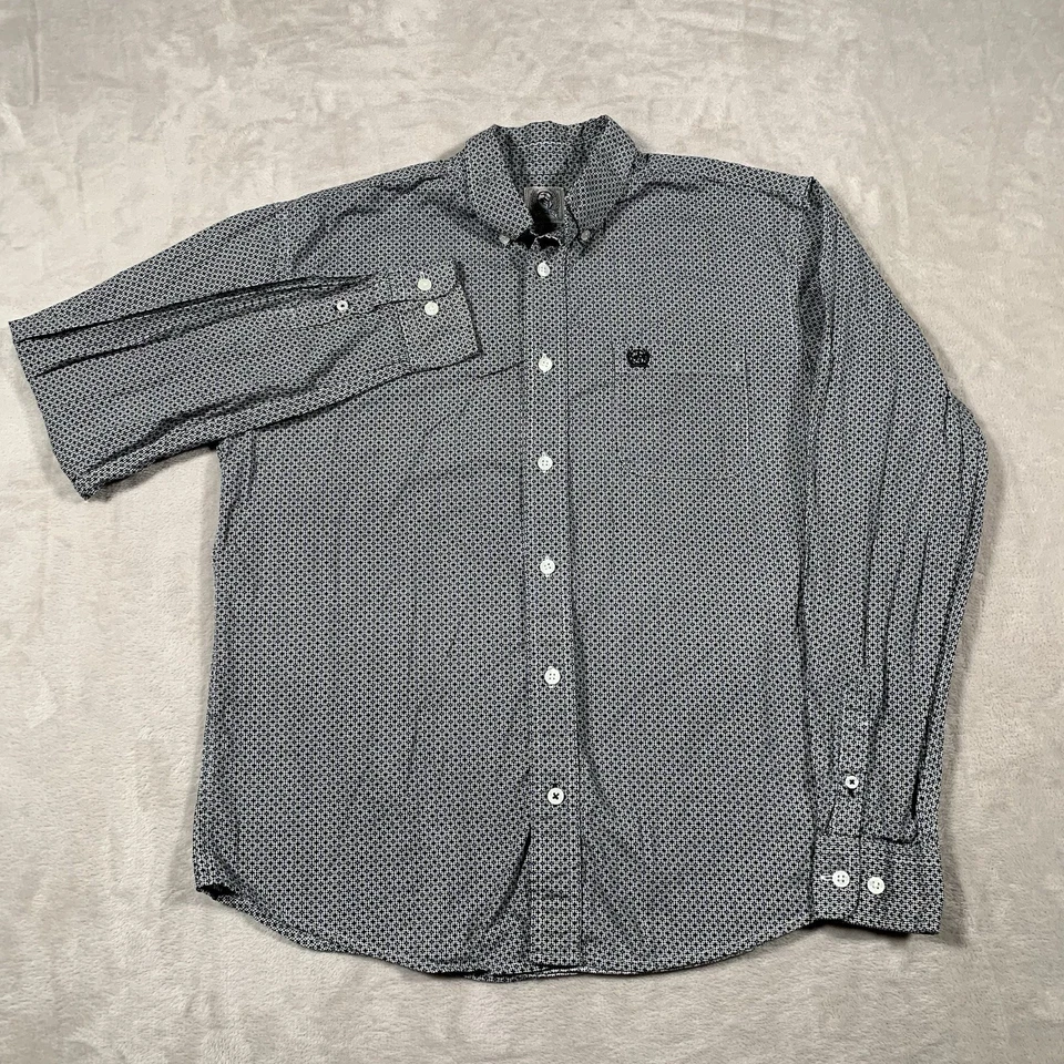 Cinch рубашка для мальчиков молодежи XL 14 геометрический длинным рукавом на пуговицах Western ковбой - Изображение 2 из 4