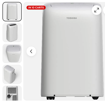 TOSHIBA RAC-PD0812CRRU 8,000 BTU 115-Volt Portable Air Conditioner