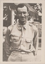 WW2 Photo of US Army Officer Portrait In Uniform With Glasses