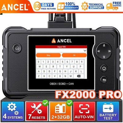 2025 ANCEL FX2000 PRO OBD2 Scanner Car Diagnostic Tool Code Reader DPF 4 Systems