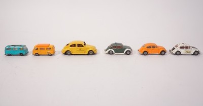 6-tlg. Lot Vintage VW Volkswagen Modelle Käfer Bulli Corgi CKO Matchbox usw.