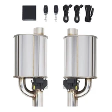 Universal Valved Muffler Kit 2.5 Inch with Exhaust Remote, 2pcs(left&right)