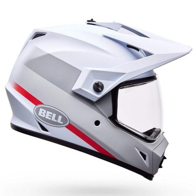 Bell MX-9 Adventure MIPS Trial ECE 22.06 Helm weiß/rot - klares Visier
