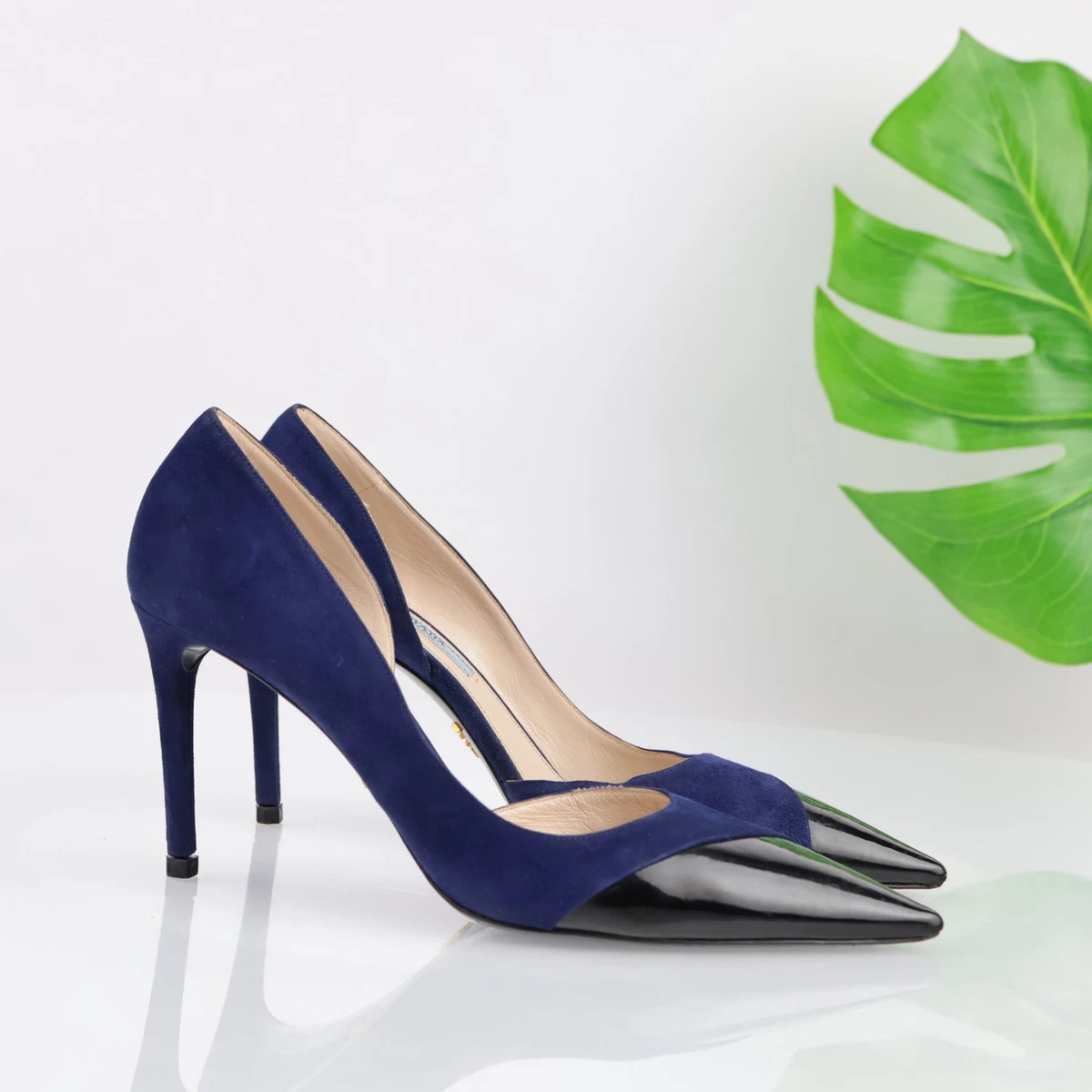 PRADA High (3-3.9 in) Heel Height Pointed Toe Heels for Women for