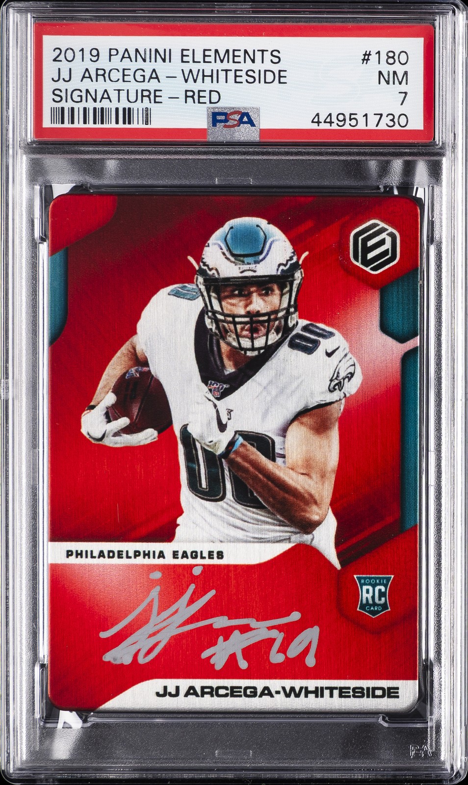 JJ Arcega-Whiteside Panini Elements #180 Signature-Red