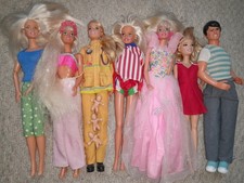 Bundle Of 7 BARBIE, KEN ,SINDY Vintage & Modern Dolls Very Good To TLC BARGAIN