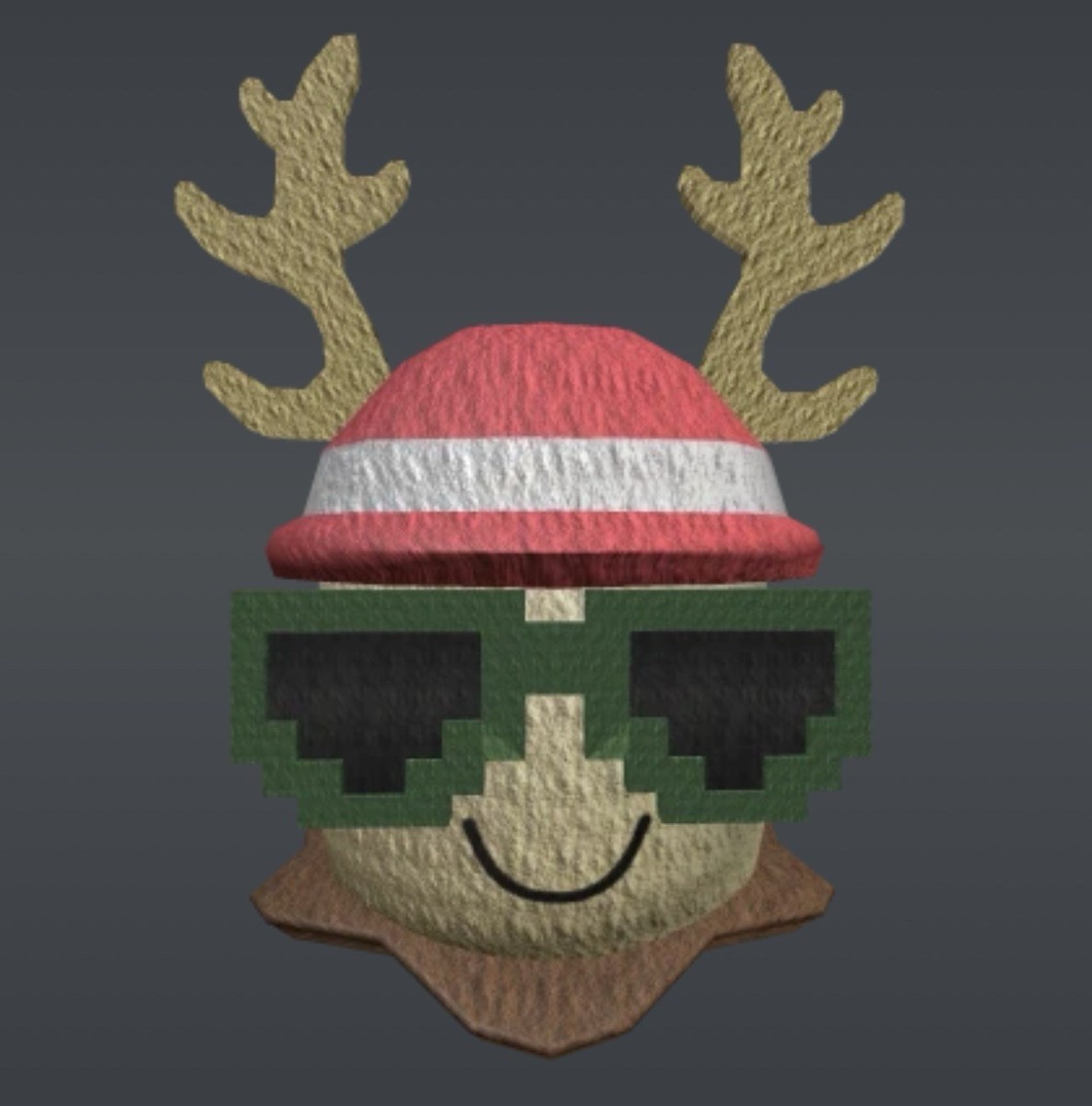 Robl0x | Nikilis Scarecrow Hat Moose Man Face Deer Antlers - RARE
