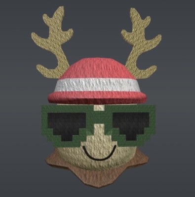 Robl0x | Nikilis Scarecrow Hat Moose Man Face Deer Antlers - RARE