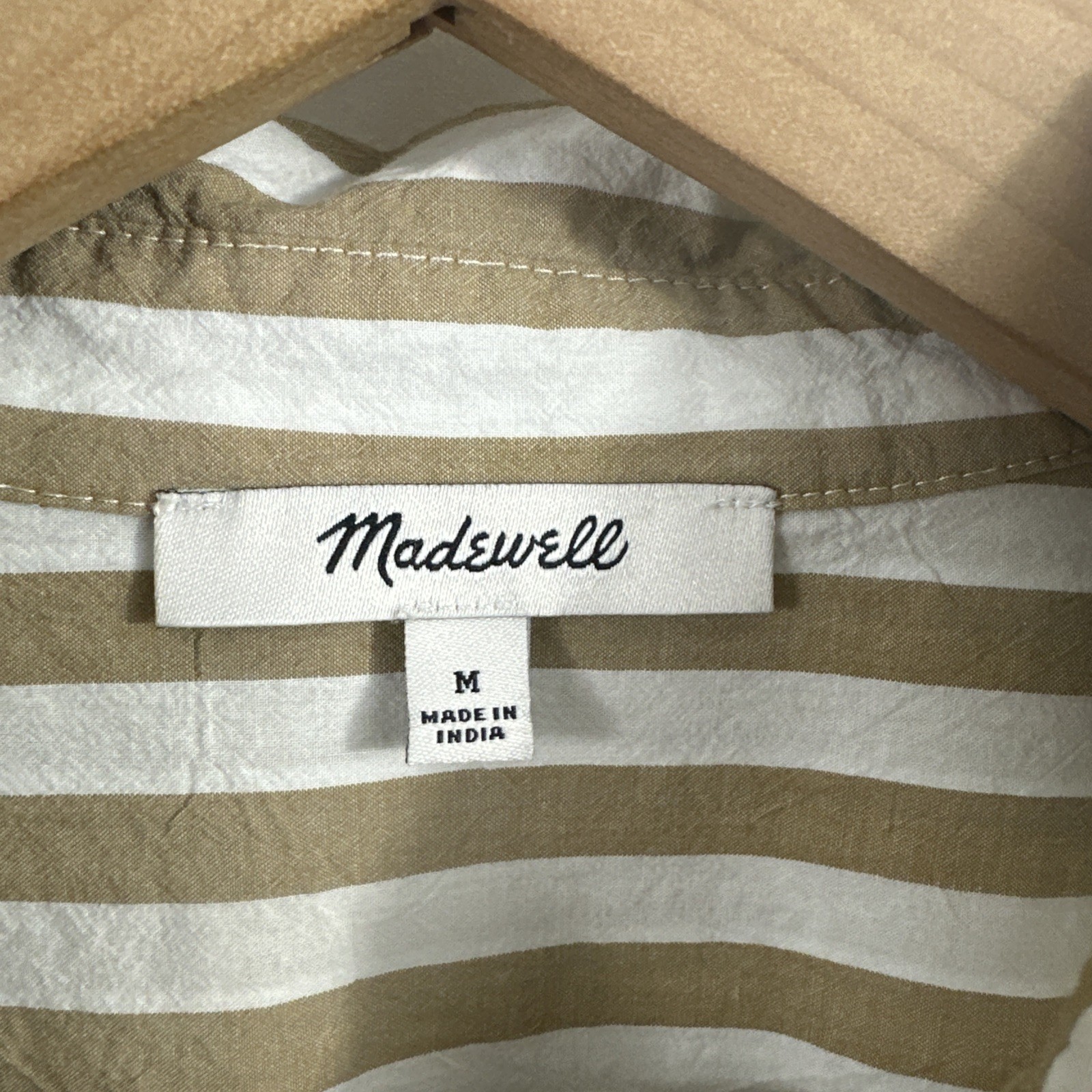 Madewell Collared Button Front Mini Shirtdress St… - image 3