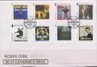 GB Isle of Man IOM 2013 Robin Gibbs/Popular Music/Bee Gees SG1822-1829 FDC MUSIC