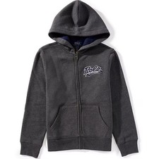 Polo Ralph Lauren Big Boys Gray Heather Classics Logo Hooded Jacket Size XL