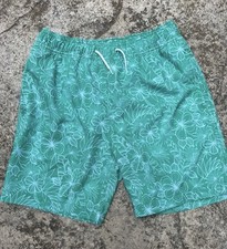 CrewCuts by J. Crew Floral Green Swim Trunks Youth 12