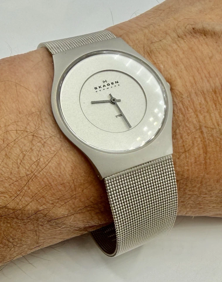 Reloj Hombre Skagen Vintage Acero Ultra Delgado Casi Como Nuevo  Foto 3 de 4
