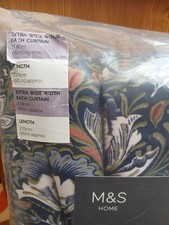Marks & Spencer 1 Pair  Cotton Rich Pencil Pleat Curtains New RRP £129 sage mix