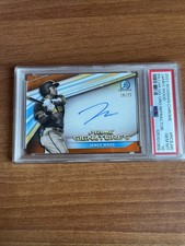 2022 Bowman Chrome Prime Signatures James Wood Orange Refractor /25 PSA 10