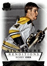 Bobby Orr Boston Bruins Signature Renditions 2017-18 UD The Cup Blank Back