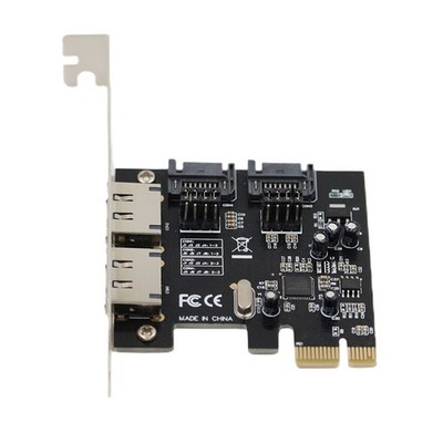 Dual Channel SATA III eSATA PCI-E x1 Card for ASM1061 Chip 6Gb/s High Speed