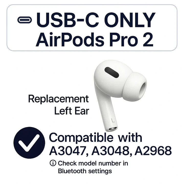Buy Apple AirPods Pro 2nd Gen Left Side Only AirPod A3048 Missing