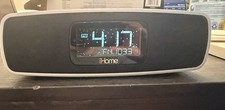 iHome iA90 Dual Alarm Clock Radio/Charger for iPhone/iPod w/Box READ DESC
