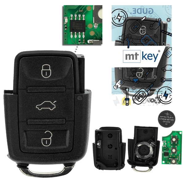 Funk SchlüSsel Sender FüR VW NEW Beetle 9C Skoda Roomster 5J 434MHZ 1J0959753DA-image