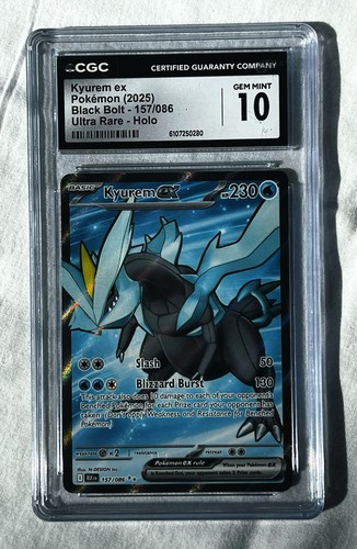 Kyurem EX Black Bolt Ultra Rare Holo Pokemon CGC Graded Mint 10 2025 English