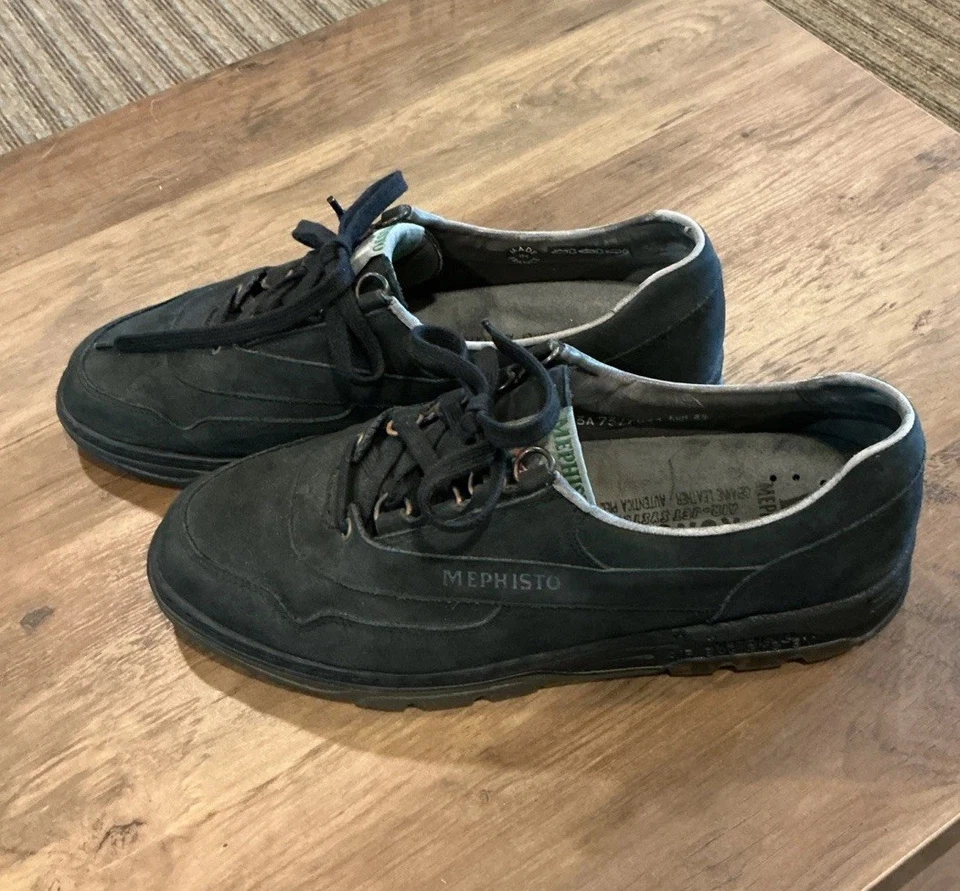 Nuevo sistema de bolsa de aire para zapatos Mephisto Runoff Air-Jet de cuero negro para mujer talla 11 Foto 2 de 4