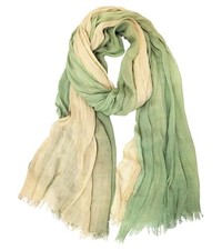 bamboo cotton Fashion Lightweight Travel Scarf,Gradient Two Light Green Beige