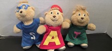 Vintage Alvin  the Chipmunks Plush Set: CBS Toys 1983, Alvin, Simon, Theodore