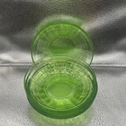 Lot Of 5 Anchor Hocking Depression Glass Block Optic Berry Bowl, Uranium GLOW