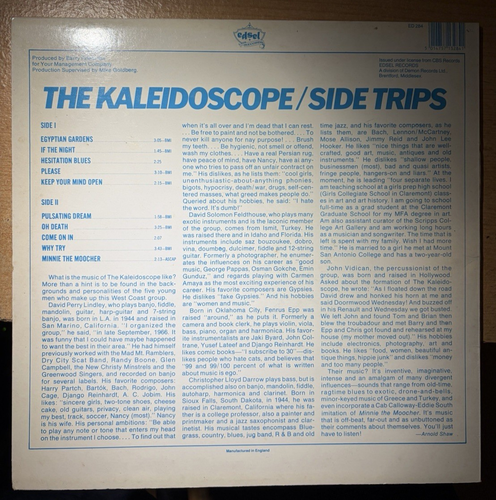 THE KALEIDOSCOPE-SIDE TRIPS Reissue UK 1988 EDSEL ED 284 lp vinyl - Photo 2/3