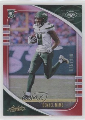 2020 Panini Absolute Rookie Spectrum Red 15/100 Denzel Mims #129 Rookie RC u6m