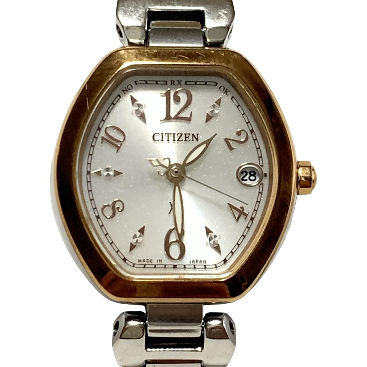 CITIZEN XC H058-T020089 Women's Eco-Drive Watch Silver Pink Gold