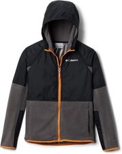 Columbia Jacket Youth Kids XL 18/20 Gray Full Zip Font Windbreaker Omni Heat