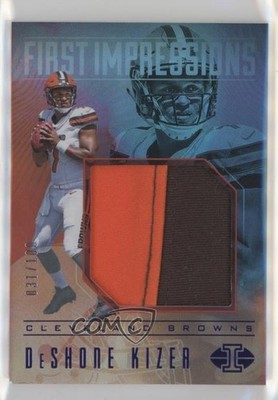 2017 Illusions First Impressions Memorabilia Blue Deshone Kizer Rookie RC k5l