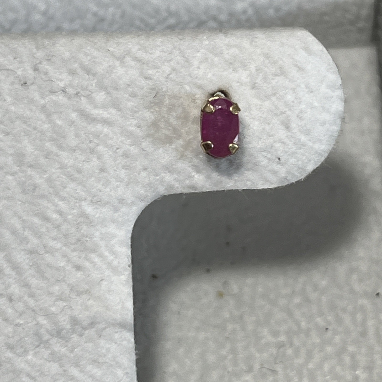 10k Gold Natural Ruby Studs - image 3