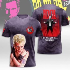 Billy Idol It's A Nice Day To Tour Again 2025 3D All Over Printed T-Shirt