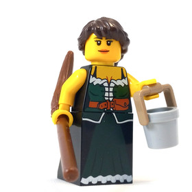 LEGO Castle Peasant Barmaid Minifigure Maiden Kingdoms 7952 D&D Medieval