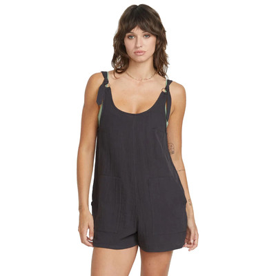 Volcom Black Lil Tie Strap Romper - Women's XS NWT